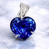 Natürlicher blauer Tansanit Anhänger Edelstein 925 Sterling Silber Herz 20 Karat Edelstein Schmuck Geschenk