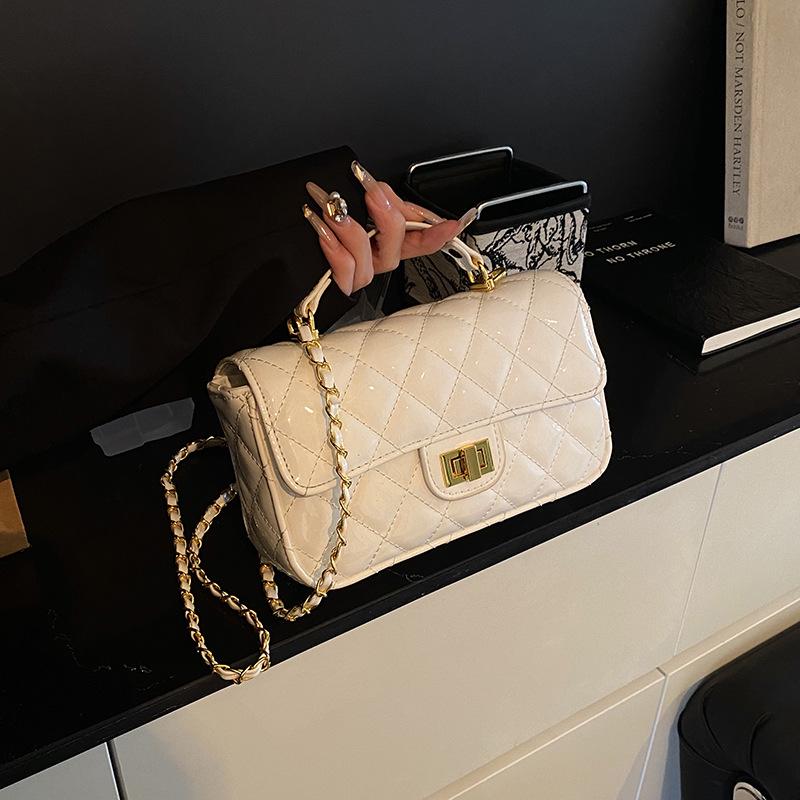 2025 Little Xiangfeng Argyle Chain Luxury Square Handbag - Women's Single Shoulder Crossbody Bag