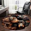 1pc Office Carpet Chair Mats Dachshunds In Floral Garden Perfect for Decorating Office Chairss, Or Bedrooms.YDT507
