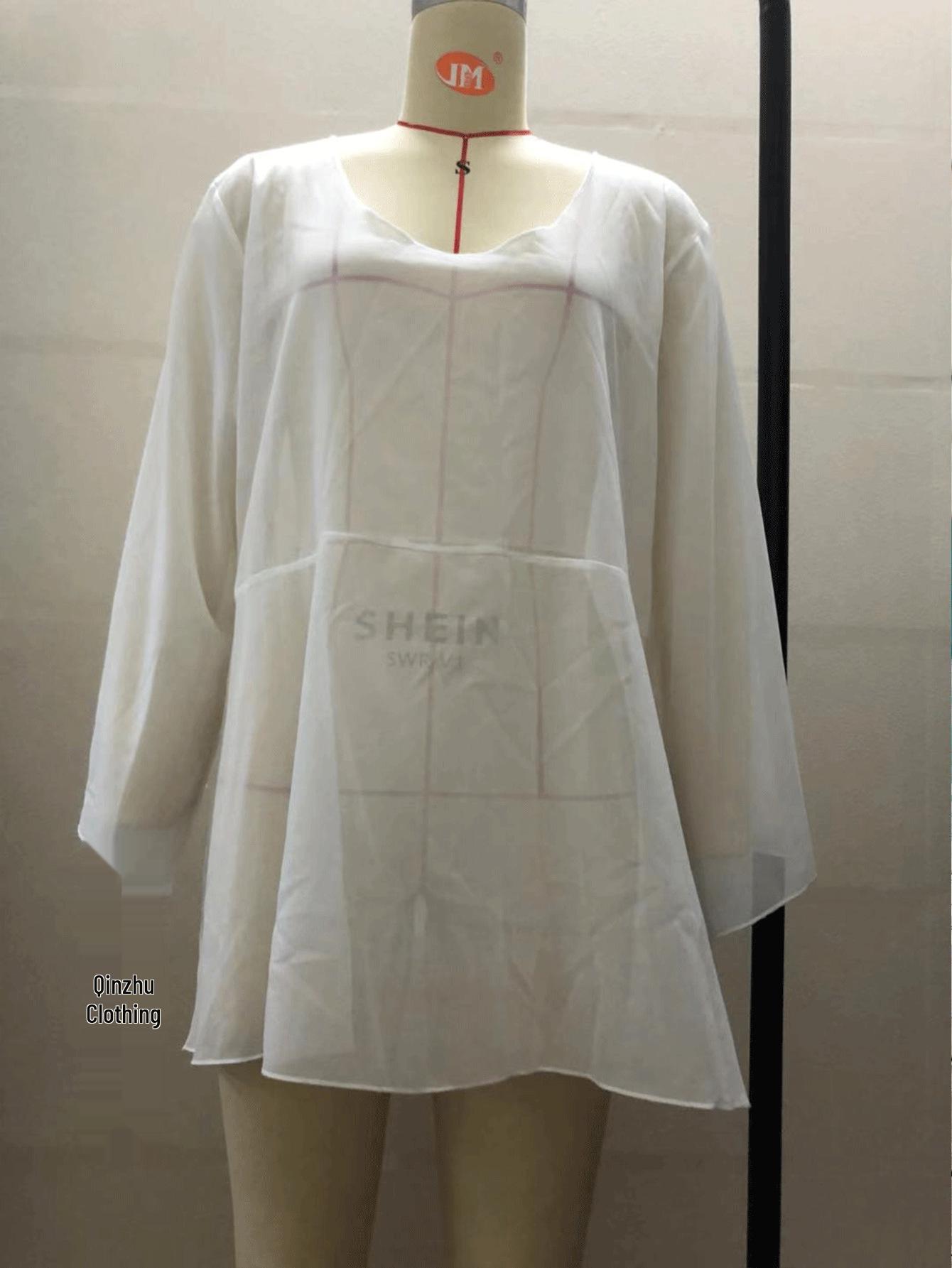 

Шифоновый пляжный кардиган с длинным рукавом: Прозрачный, Защита от солнца, Универсальный для повседневной носки One Size белый