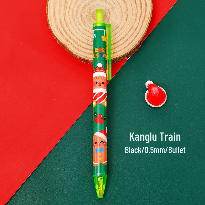 Hangsu Christmas Cartoon Gel Pen - Cute Push-Button Stationery for Exams and Signatures