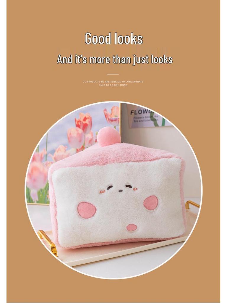 Plush Matcha Dessert Cake Toy for Kids' Room Decor and Photo Props