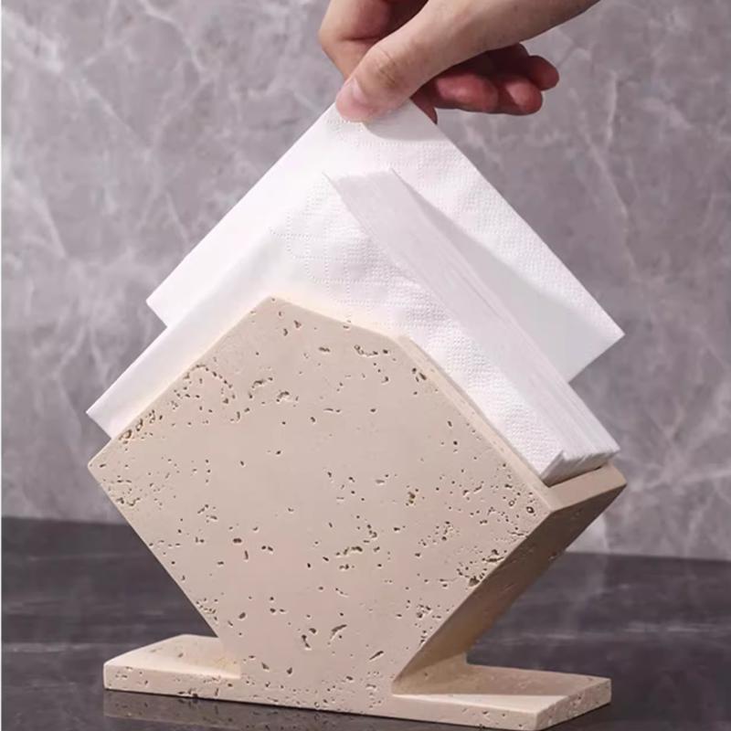 Creative Napkin Holder, Retro Square Upright Tissue Holder, Tissue Box, Kitchen, Restaurant, Desktop Tissue Storage Box