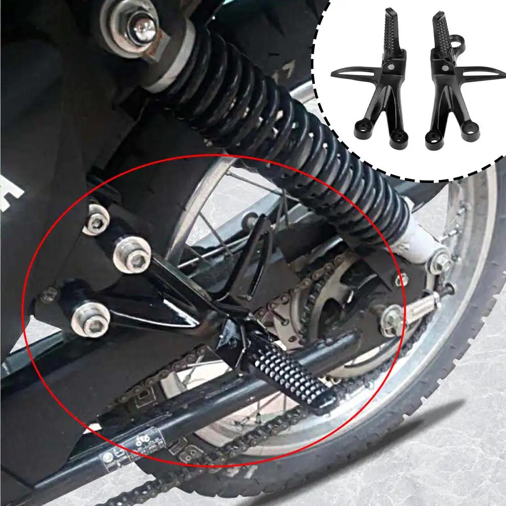 1pair Motorcycle Aluminium Footrests Foot Pegs Triangle Pedal Bracket Assembly Universal for Dirt Bike Racing Scooter Moped
