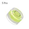 Kozelo 5-Pack Small Round Bubble Levels, 12mm Diameter, 7mm Thick, Mini Round RV Leveling Tool for Travel Trailer Turntable Camera, Lime