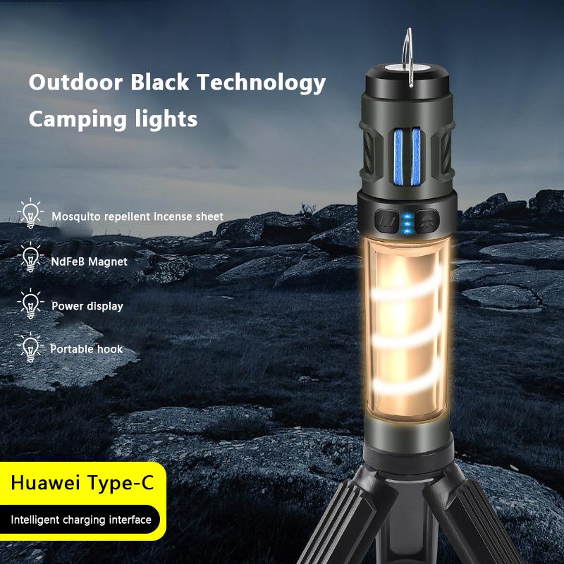 

Лампа от комаров для кемпинга, переносная палатка с крючком, лампа для кемпинга, перезаряжаемая лампа от насекомых Type-C