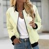 Women Casual Long Sleeve Printed Zip Jacket Fashion Coat With Pockets