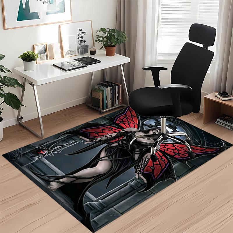 Dark Printed Carpetrugfor Office Chair Living Room Bedroom Kitchen Room Decor Gifts