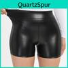 Schwarze Leder Shorts Sexy Pu Skinny Elastisch Hohe Taille Heiße Kurze Hosen Damenbekleidung Kunstleder Goth Leggings Sommer