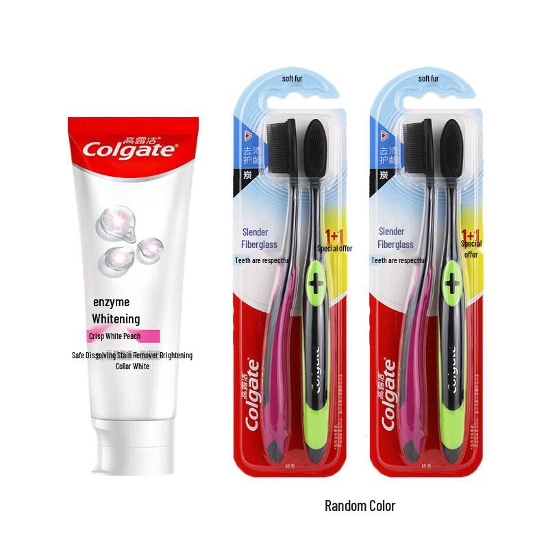 Colgate Peach Whitening Toothpaste & Toothbrush 2-Pack