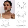 Irregular Titanium Steel Mask Gothic Punk Metal Mechanical Alien Fluid Face