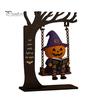 Spooky Halloween Party Supplies Funny Swing Ornament, Witch/Skeleton/Mummy/Pumpkin Ghost Sitting on Indoor Outdoor Decorations Reading Book