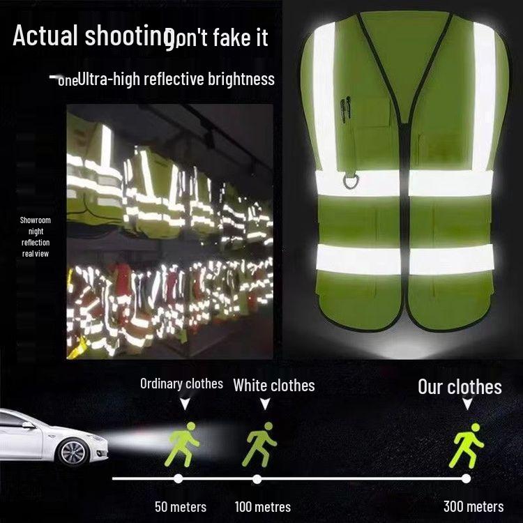 Breathable Mesh Reflective Safety Vest for Construction and Gardening