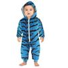 Matching Family Outfits - Striped Print Family Matching Hooded Zip-Up Onesie Loungewear