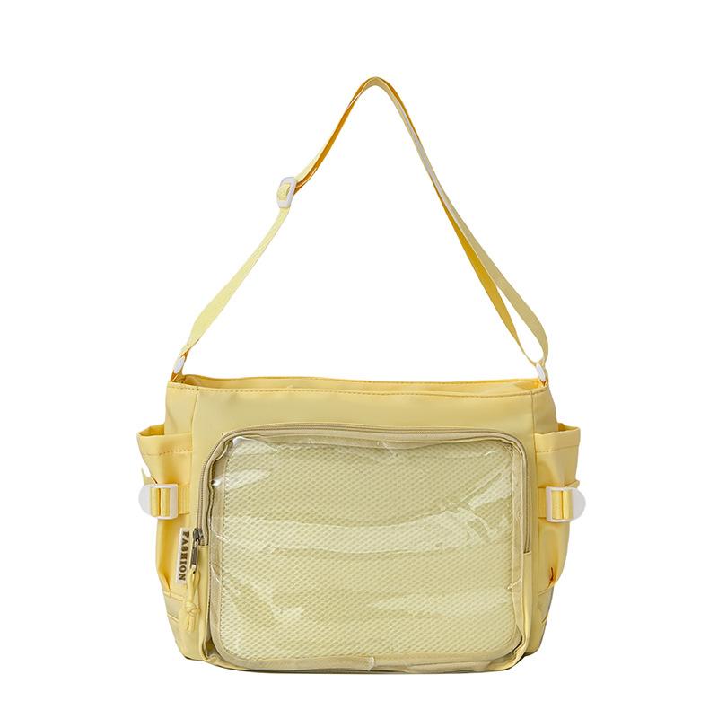 Women's High-capacity Mailman Bag Versatile Simple Transparent Shoulder Bag Messenger Bag Student Class Crossbody Bag Daily Commuting Bag Tote Bag