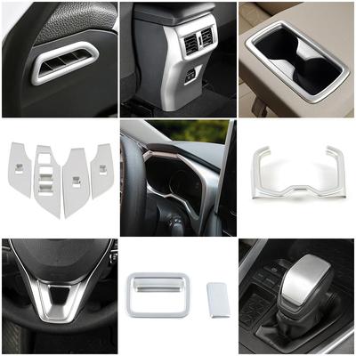 For Toyota Rav 4 Rav4 5 Gen 2019-2024 Interior Moulding Dashboard Central Control Color Change Modify ABS Matte Silver Sticker