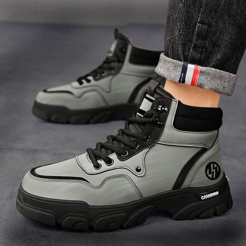 WinterAnti Slip High Top Wear-resistant Sports Work Shoes Travel Casual Comfort Boots Men Outdoor Fashion Versatile ThSole Boots