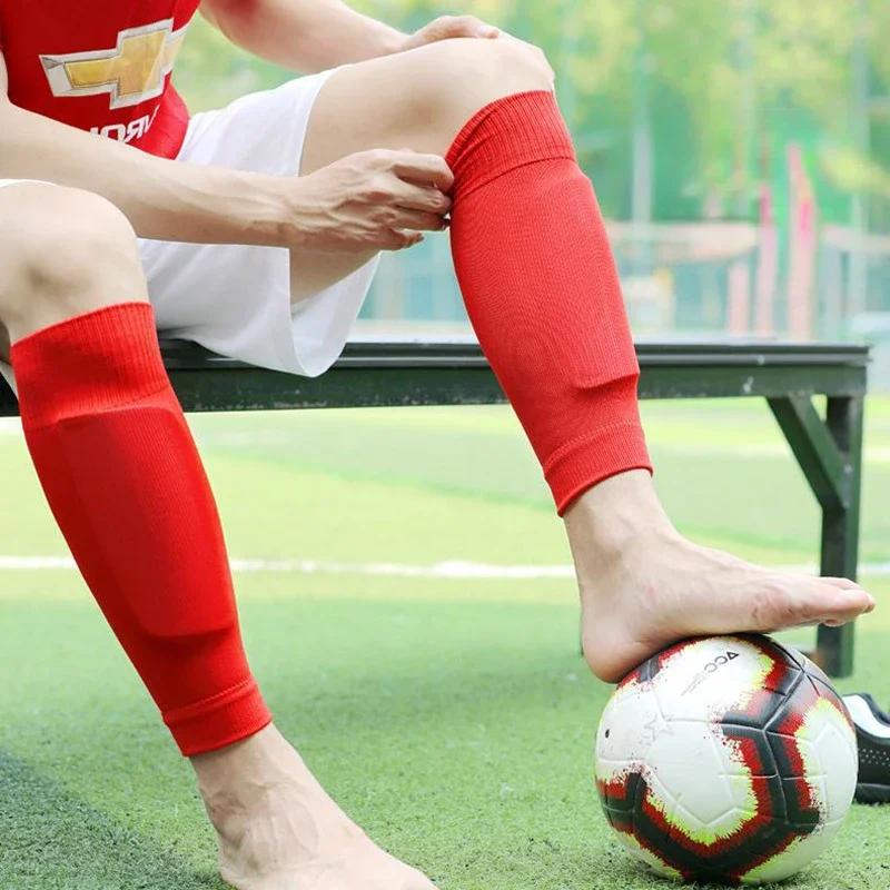Men's Football Socks Shin Pads Leg Cover Women Grip Cutsocks Football Sock Kids Pressure Socks Children Adult Training Knee Pads