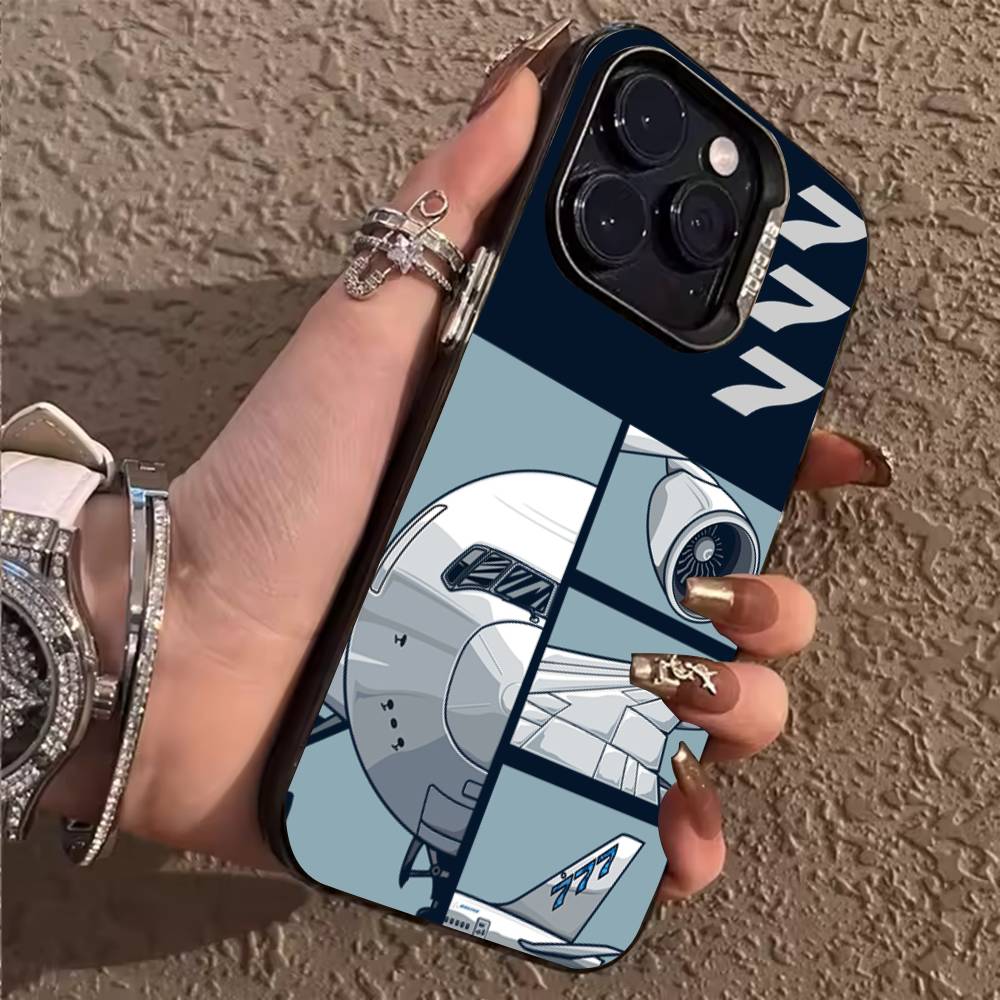 

B-Boeing S 777 Верхний Авиалайнер Чехол для Телефона Для iPhone 17,16,15,14,13,12,11,Pro,MAX,Plus ТПУ Мягкий К Коже-дружелюбный Чехол iPhone16
