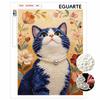 DIY Pearl Bead Art Canvas Cat Pattern Frameless Creative Craft Painting Kit for Relaxing Home Wall Decoration