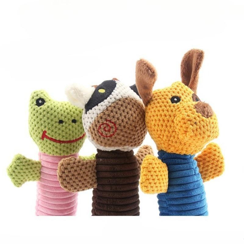 2026 Dog Chew Toy Simulated Plush Animals Sounding Bite-resistant Puppy Toy Teeth Cleaning Training Dog Plush Toy Supplies