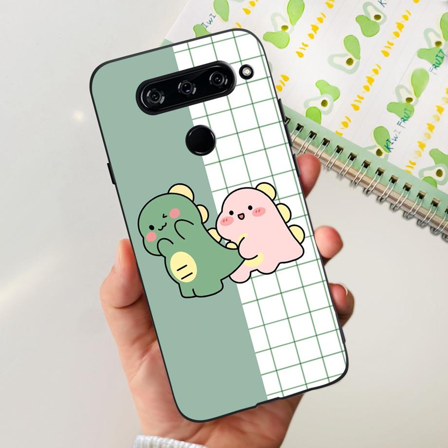 For LG V40 ThinQ Case Cover For LG V35 V35+ ThinQ Soft TPU Silicone Cases Fashion Flower Cute Pattern Funda For LGV40 ThinQ Capa