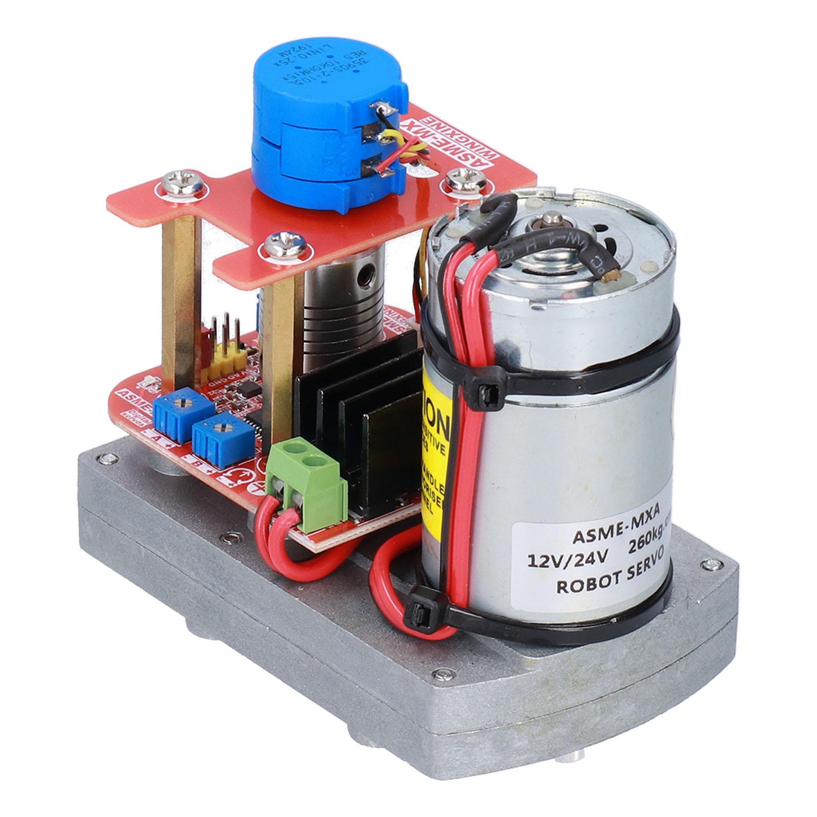 

Robot Servo Ultra High Torsion Alloy 3600 Degree 10 Circle 260Kg.cm DC 12V24V ASMEMXA