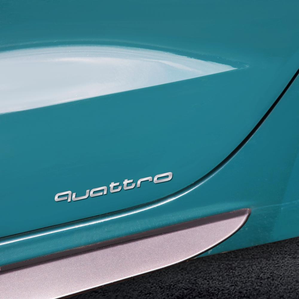 3D Car Quattro Emblem Body Stickers Trunk Decoration Decal For Audi RS Sline S A4 B8 A3 8P A1 A2 A5 A6 C7 8V B6 B7 Q3 Q5 Q6 Q7