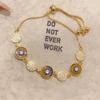 Elegant Retro Zircon & Mother-of-Pearl Bracelet: High-End Autumn/Winter Fashion Bangle