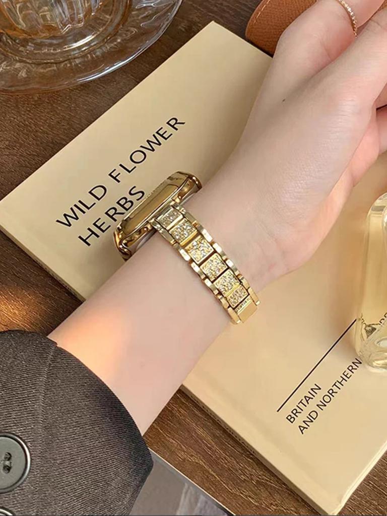 Bling Diamond Strap For Applen Watch Band 38mm 40mm 41mm 42mm 44mm 45mm 49mmS10 42mm46mm  Metal Belt For Iwatch S10 9 8 7 6 5 4 3 2 SE Women Bracelet