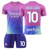 AC Milan 2 Set Maglia da Trasferta N.. 9 Giroud No. 10 Leone No. 11 Pulisic No. 19 Uniformi da Calcio Olimpiche Edizione per Fan