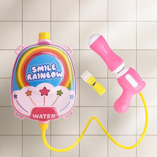 Cartoon Pull-Out Backpack Water Squirter for Kids Large Capacity Spray Toy for Summer Beach Pool Play Fun Outdoor Splash Game for Boy Girls