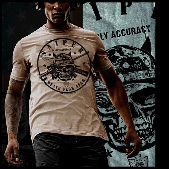 

Sniper T-Shirt Military crossed rifle Expert Marksmanship .50 cal sharpshooter 4XL