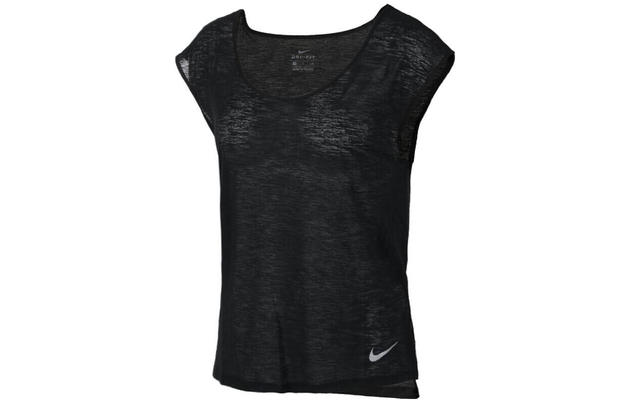 

Nike T Shirts Women s Black Crew Neck Thin Straight Fit 831785-010 L