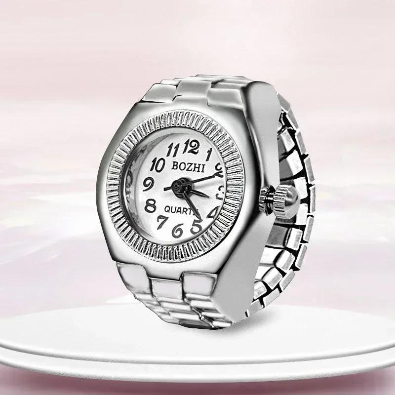 Mini Vintage Anello Orologio Rotondo Creativo Quarzo Orologi Moda Coppia Orologi Accessori
