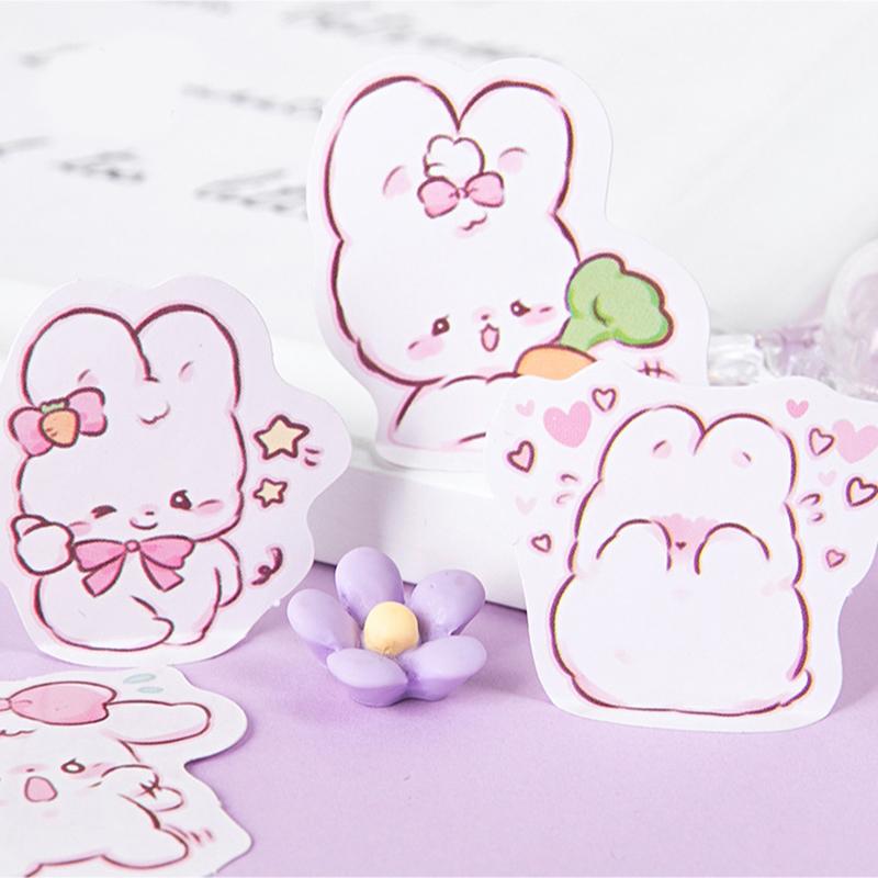 45 Pcs/pack Cute Rabbit Daily Kawaii Decoration Stickers Planner Scrapbooking Stationery Japanese Diary Adhesive Stickers