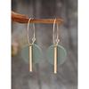 1 Pair Bohemian Minimalist Geometric Circle & Bar Shape Alloy Hoop Earrings, Fashion Multi-Color Alloy Earring Rings For Women, Gift