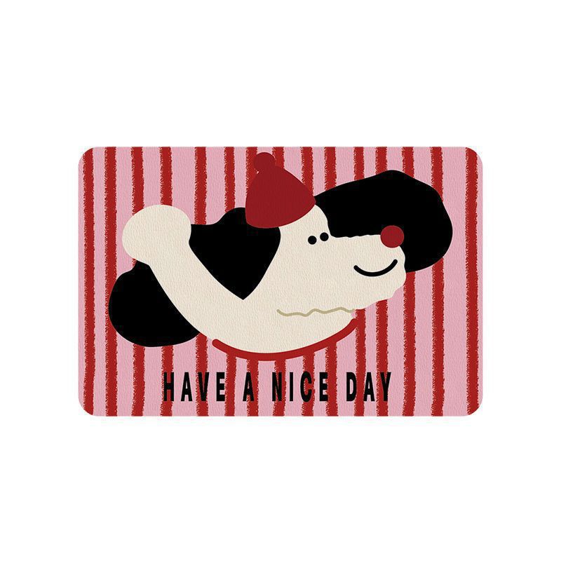 

Бытовой мультяшный коврик для пола Маленькая собачка Милый ковер Ванная комната Нескользящий Впитывающий коврик для ног Туалет Утолщенная подушка 40 * 60Cm [Crystal Fleece]