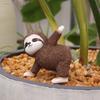 1 Brown Yoga Sloth, Creative Home Decoration Ornament, Spring Garden Bonsai Decoration Animal Fun Ornament