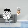 Silent Astronaut Hanging Cat Wall Clock with Quiet Movement And Decorative Space Sculpture for
