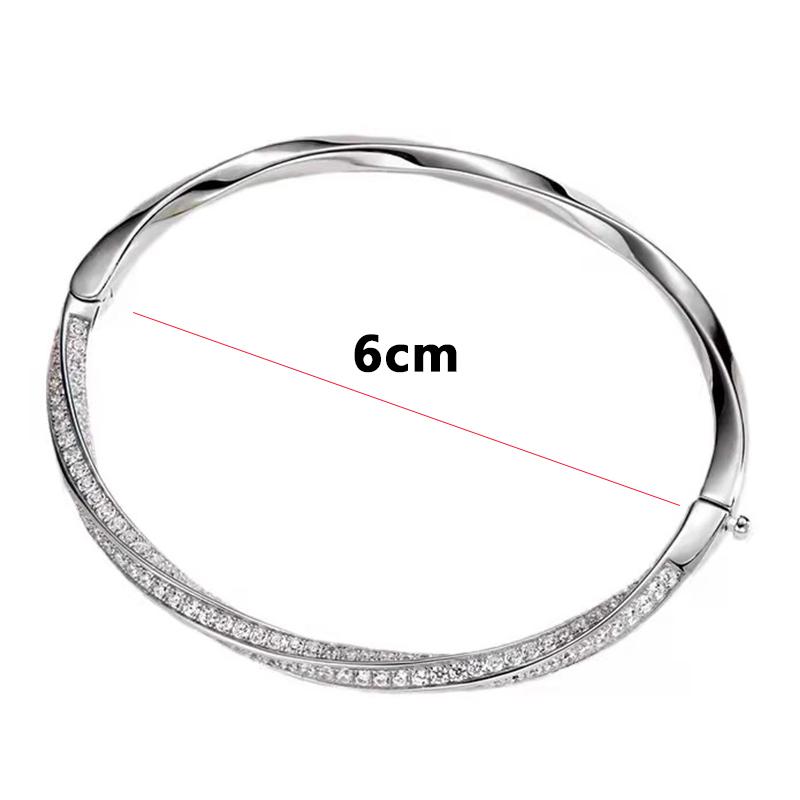ZAKOL Luxury Spiral Zirconia Bangles For Women Girls Brides Japan Korea Metal Crystal Wristlet Zircon Wedding Festival Gifts