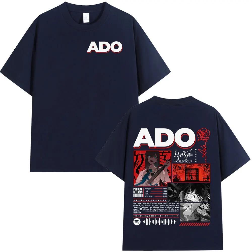 Ado 2026 World Tour Hibana Tees Mens Women Clothing Fashion Harajuku Tshirt Cotton Casual Oversized Short Sleeve Tshirts