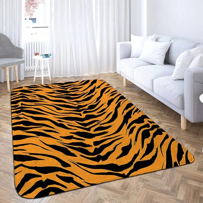 Animal Skin Pattern Leopard Print Carpet Home Bedroom Floor Decor Large Size Mat Non-slip Coffee Table Area Rug Bathroom Doormat