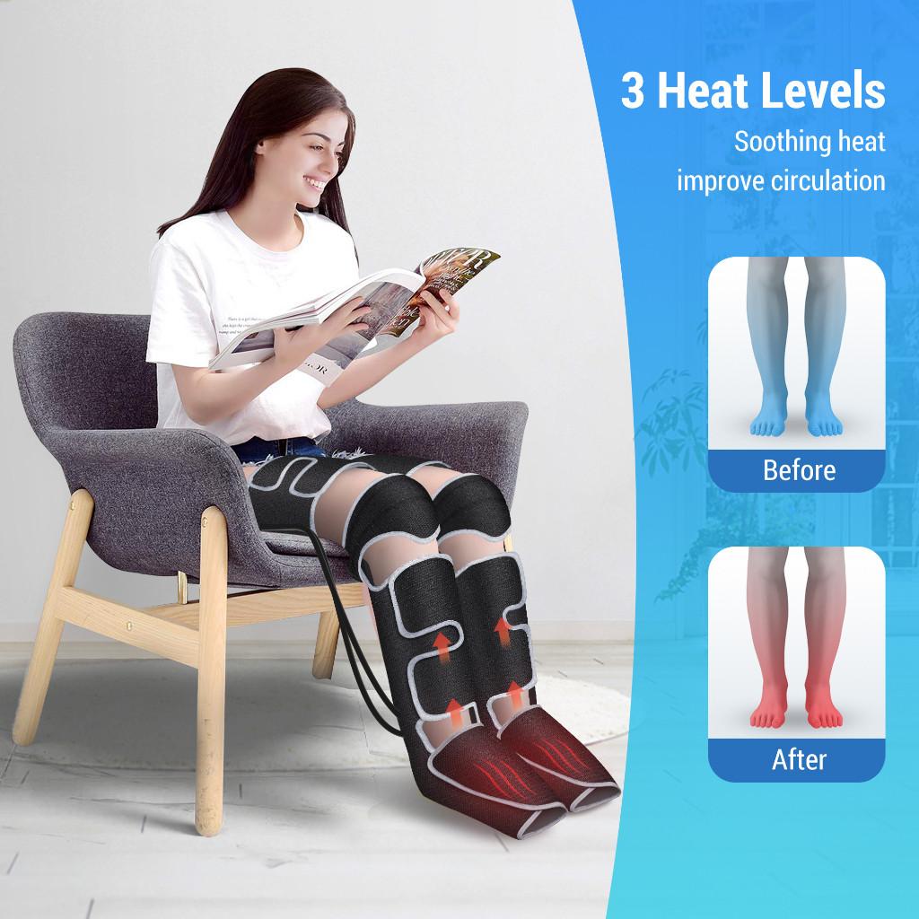 Electric Leg Massager Household Air Pressure Massage Machine Hot Compress Foot Thigh Hemiplegia Therapy Instrument