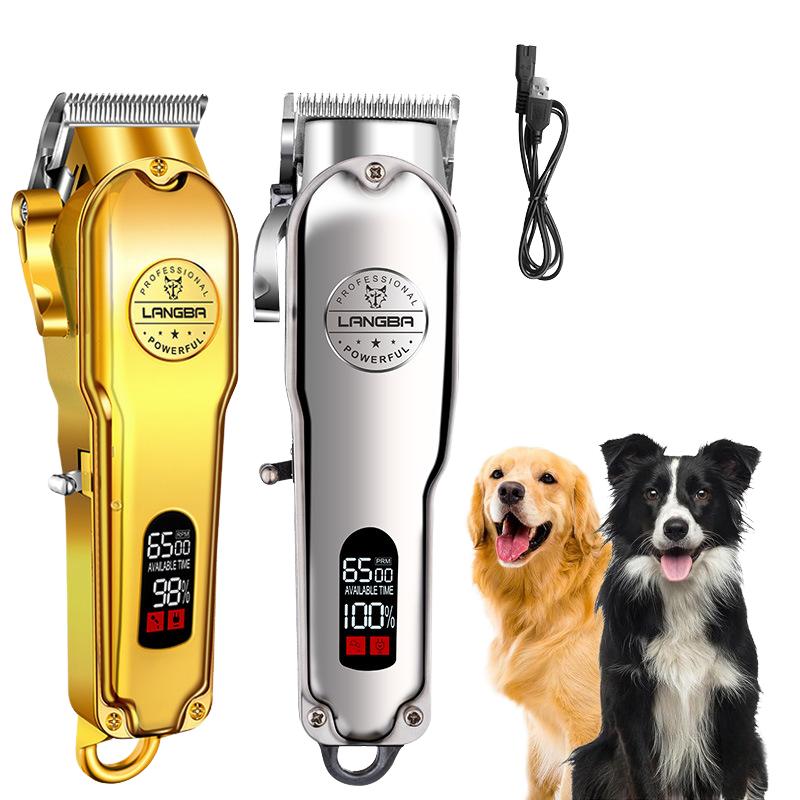 Professional High-Power Dog Clippers Metal Pet Grooming Trimmer Hair Shaver Low Noise Corded/Cordless for Thick Stainless Steel