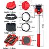 13pcs Professional Furniture Moving Roller Set with Wheel Bar Adjustable Height Wheel Bar Mover Furniture Mover Tool Set