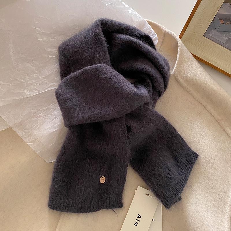 Kaschmirschal Winter Warm Gestrickt Kleiner Damenschal Korea Styles Schals Wollschals Damen Weiche Wickeltücher Halstuch