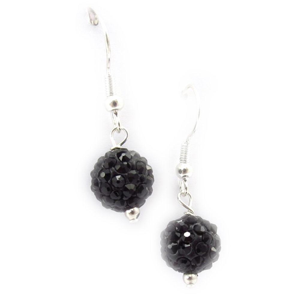 Les Trésors De Lily [K3241] - Black 'Sissi' Designer Earrings