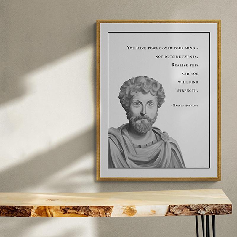 Modern Set of 3 Stoic Artwork Poster Gift for Husband Wall Art Canvas Paintings And Prints For Living Room Home Decor Frameless