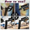 Bike Pedal Extenders, Black Steel Bicycle Pedal Adapter Extended Fit 9/16 inch Spindle Pedals Bike, Extend by 20mm/0.79in Threaded Pedal, 1 Pair,